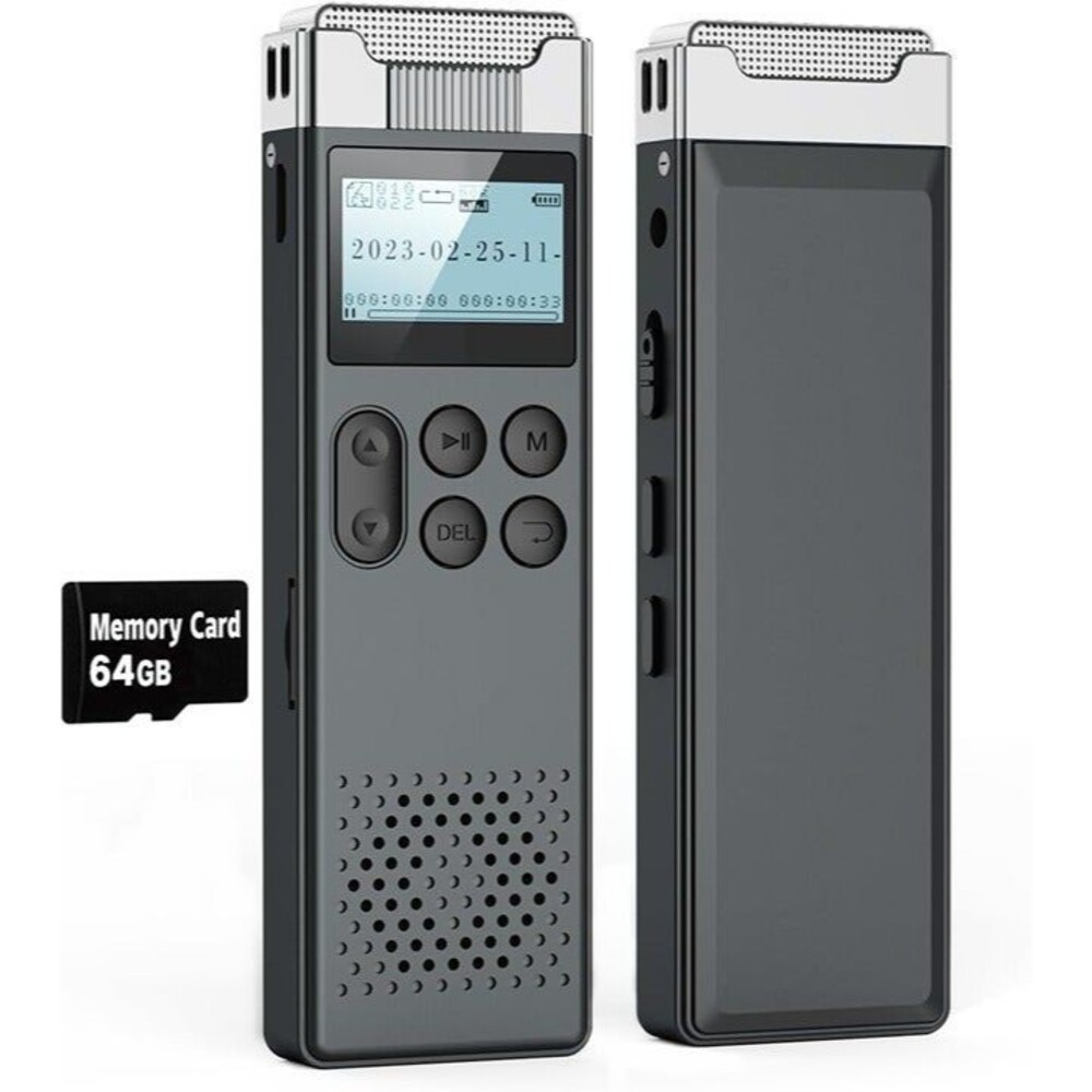 80GB Digital Voice Activated Recorder for Lectures Meetings with 3072Kbps HD